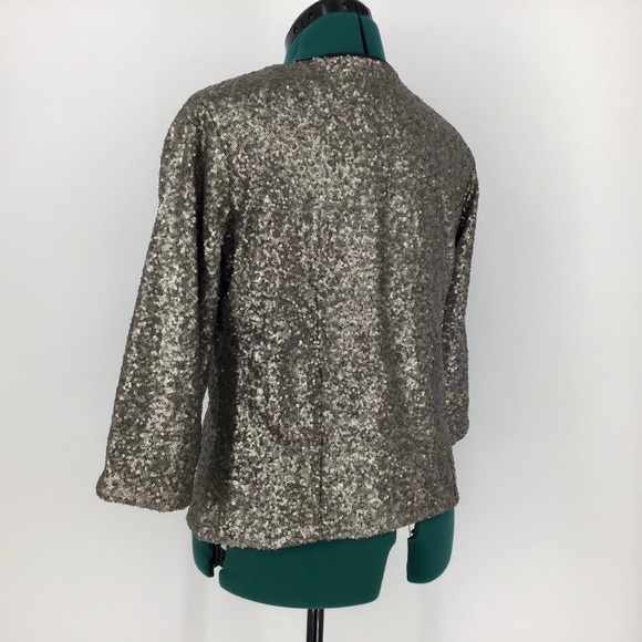 Soya Concept Gold Sequin 3/4 Sleeve Blazer, 38 - Picture 5 of 16